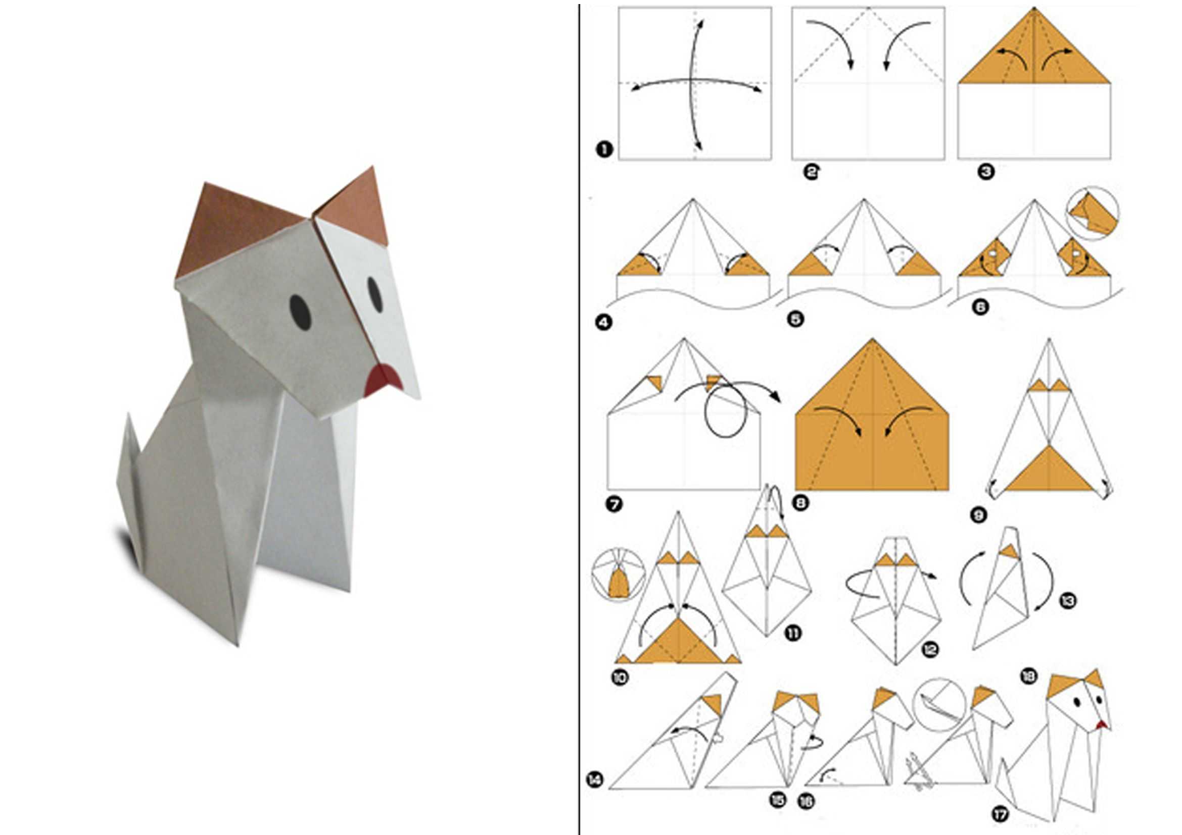 Оригами из бумаги для детей 7-8 лет: простые схемы, пошаговая инструкция