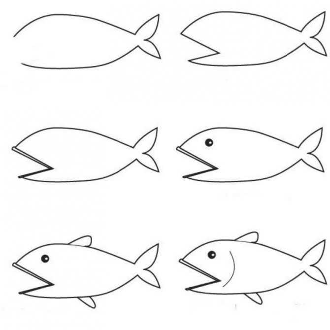 Нарисовать рыбка – как нарисовать золотую рыбку поэтапно. пошаговый урок рисования рыбки