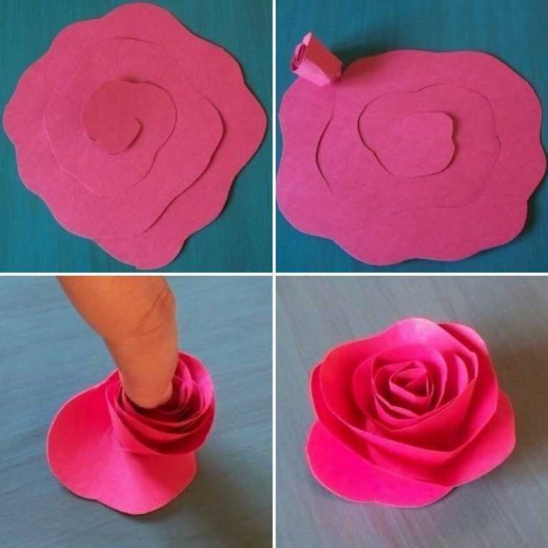 Роза из бумаги - 5 вариантов как сделать бумажные розы своими руками пошагово