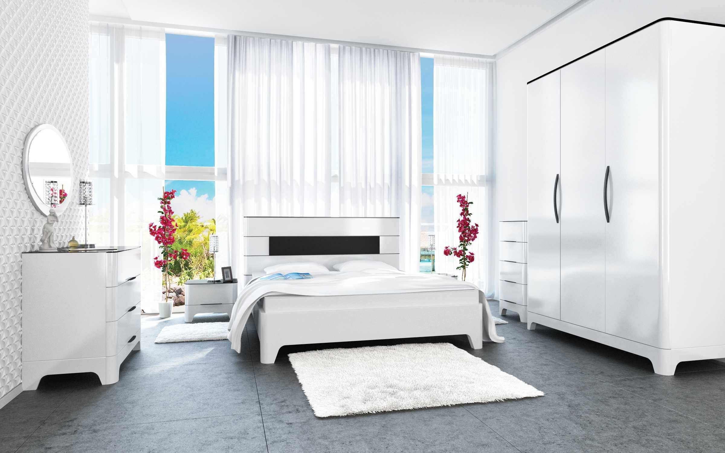 Интерьер белой спальни, выбор цвета, стиля, оформление дизайна