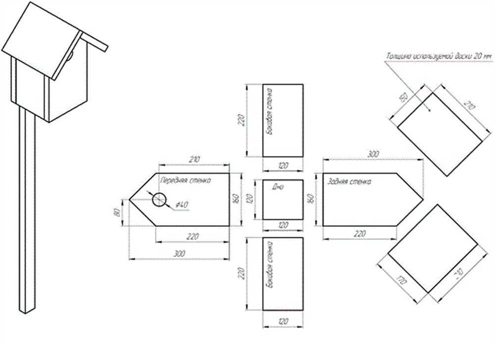 Размеры скворечника для скворцов чертеж из доски своими руками чертежи с размерами