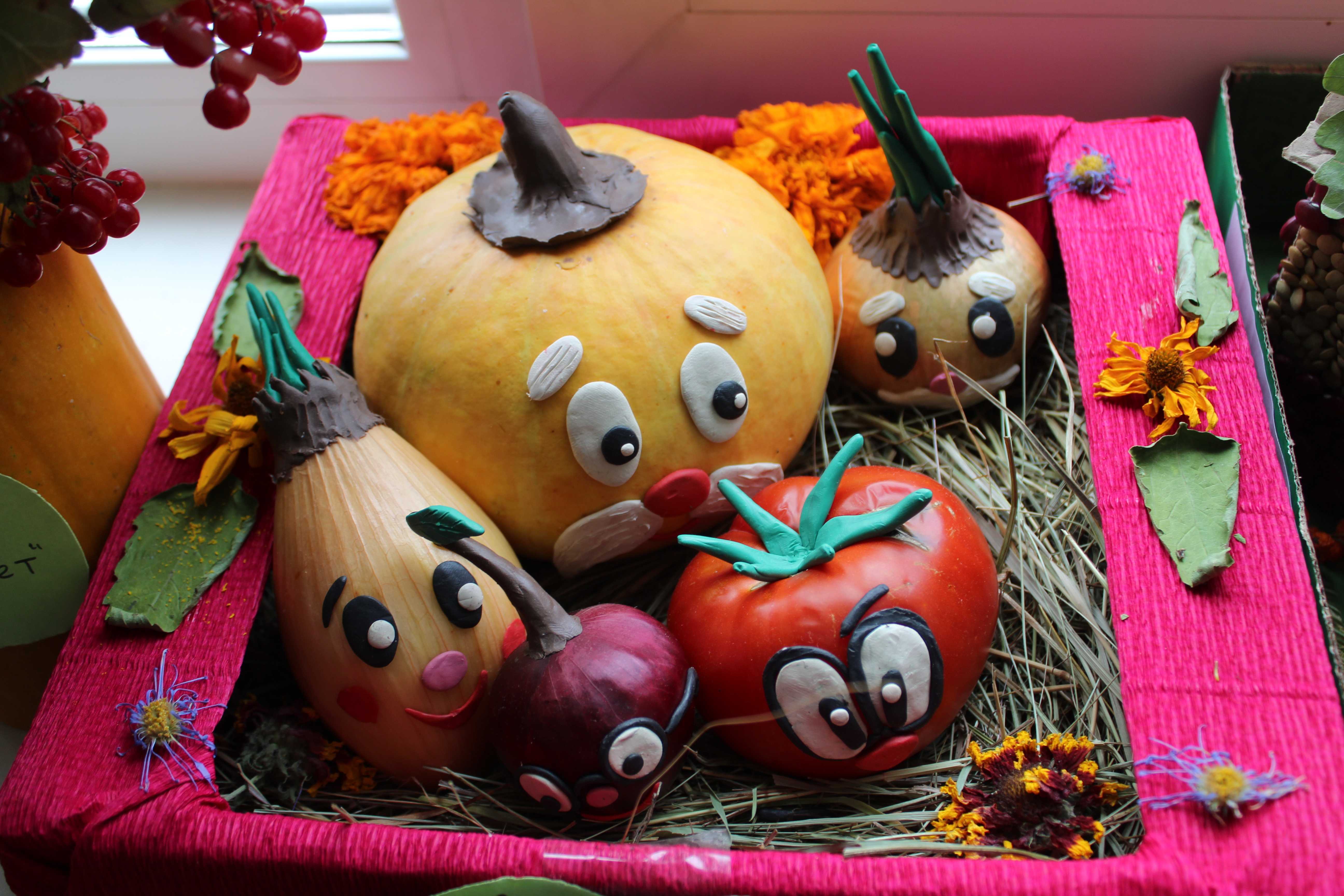 Поделки из овощей и фруктов на тему "осень 2022" для выставки. идеи для школы и детского сада