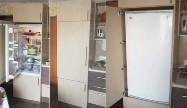 Как сделать шкаф для встроенного холодильника и обычного