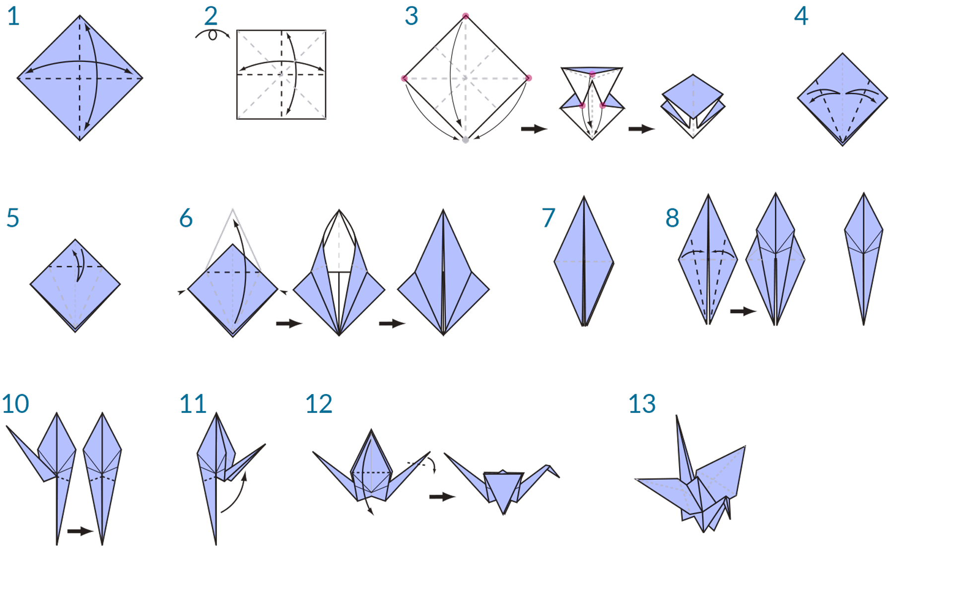 Оригами журавлик простой способ. Оригами Журавлик схема для детей. Журавлик из бумаги пошагово для детей. Японский Журавлик оригами схема. Журавлик Цуру оригами.