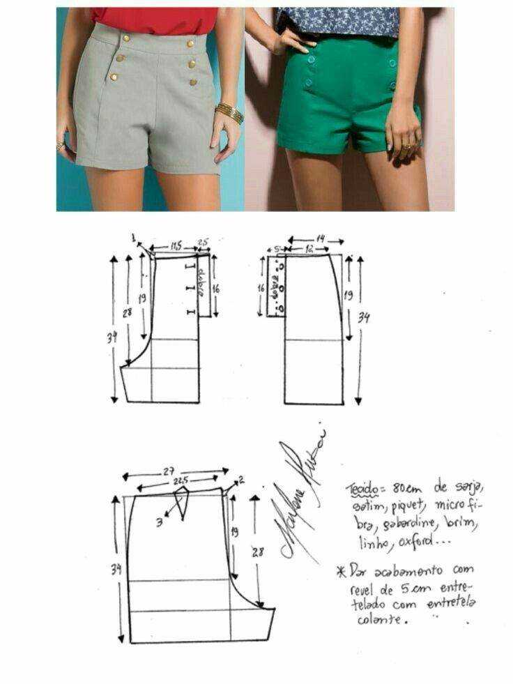 Выкройка женских летних шорт на резинке — как сделать самой