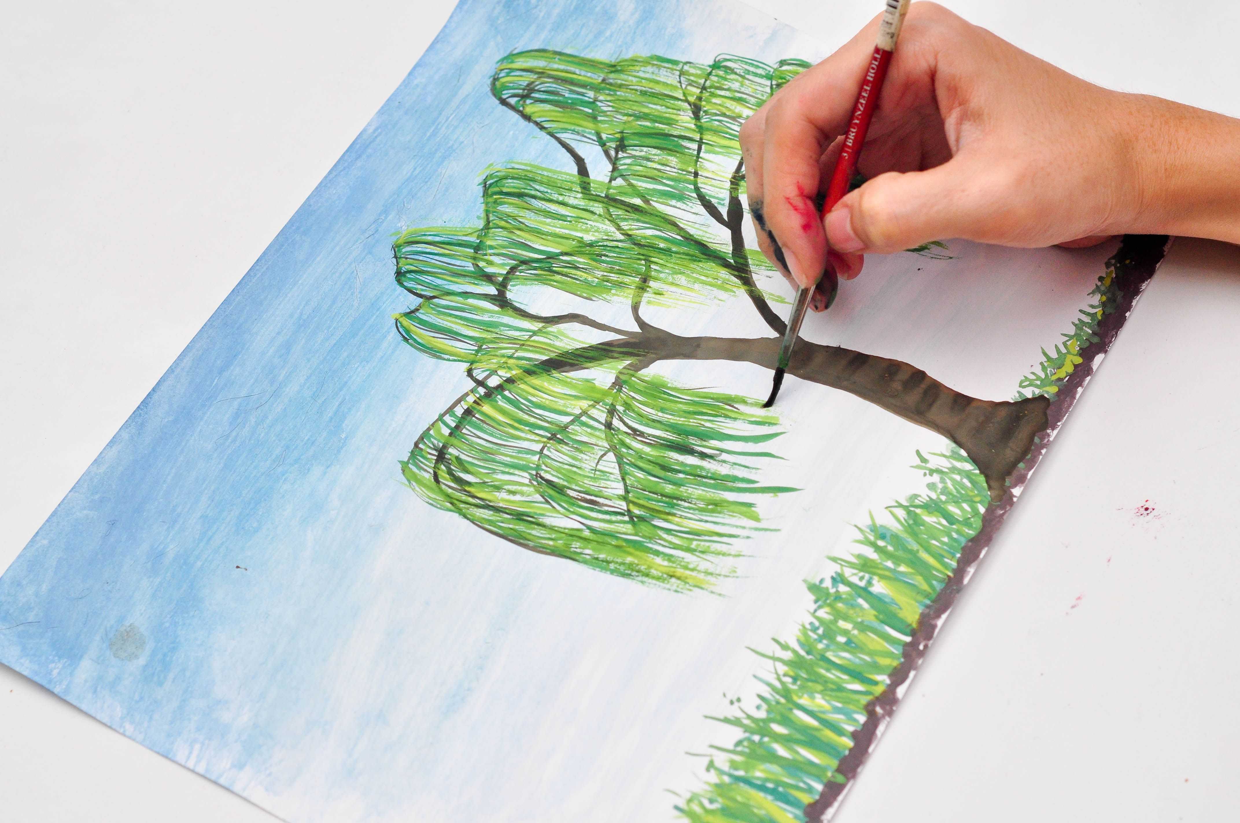 Рисуем дерево с детьми