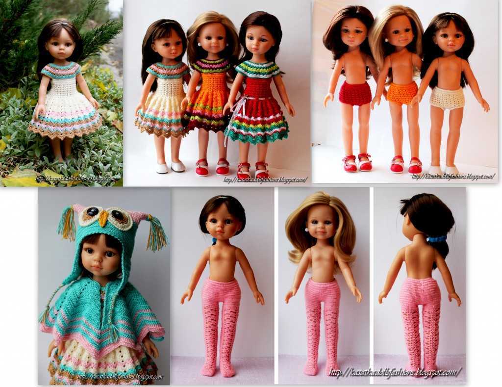 Платье для куклы спицами для начинающих. МК одежда для кукол Паола Рейна. МК платья Паола Рейна. Вязаная одежда для Паола Рейна.