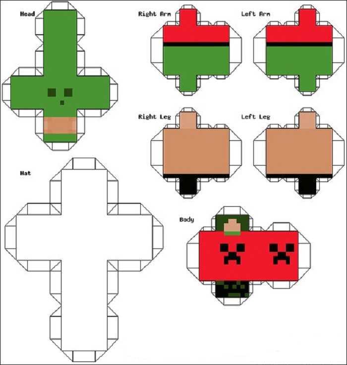 Майнкрафт фигурки из бумаги картинки распечатать