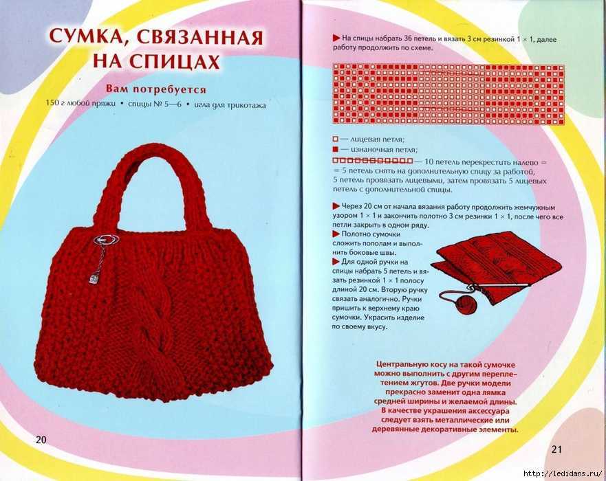 Вязаные сумки крючком. описание и схемы. - все о вязании