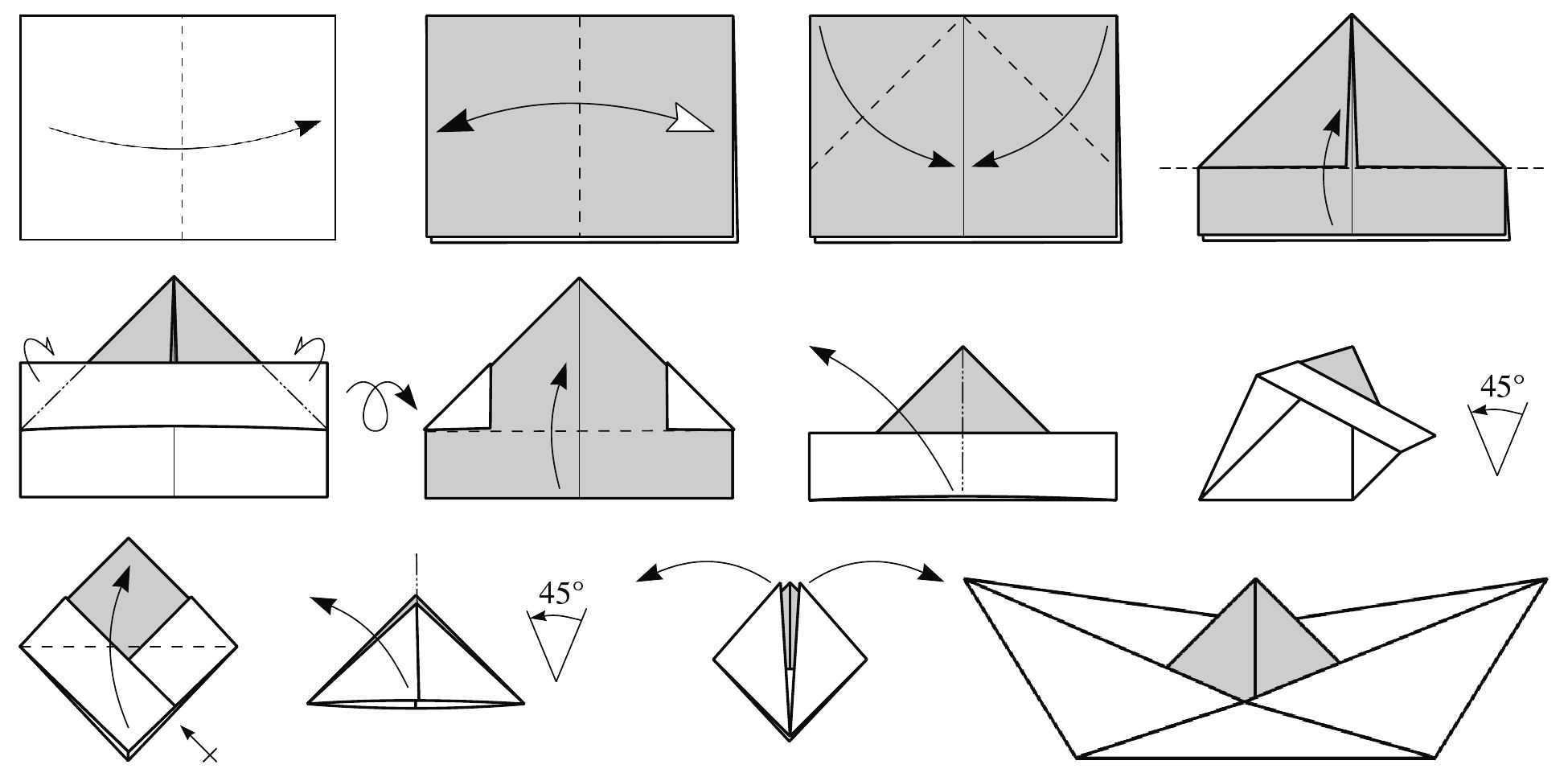 Кораблик из бумаги: как сделать своими руками, схемы и пошаговая инструкция складывания оригами с фото, для детей и для начинающих
