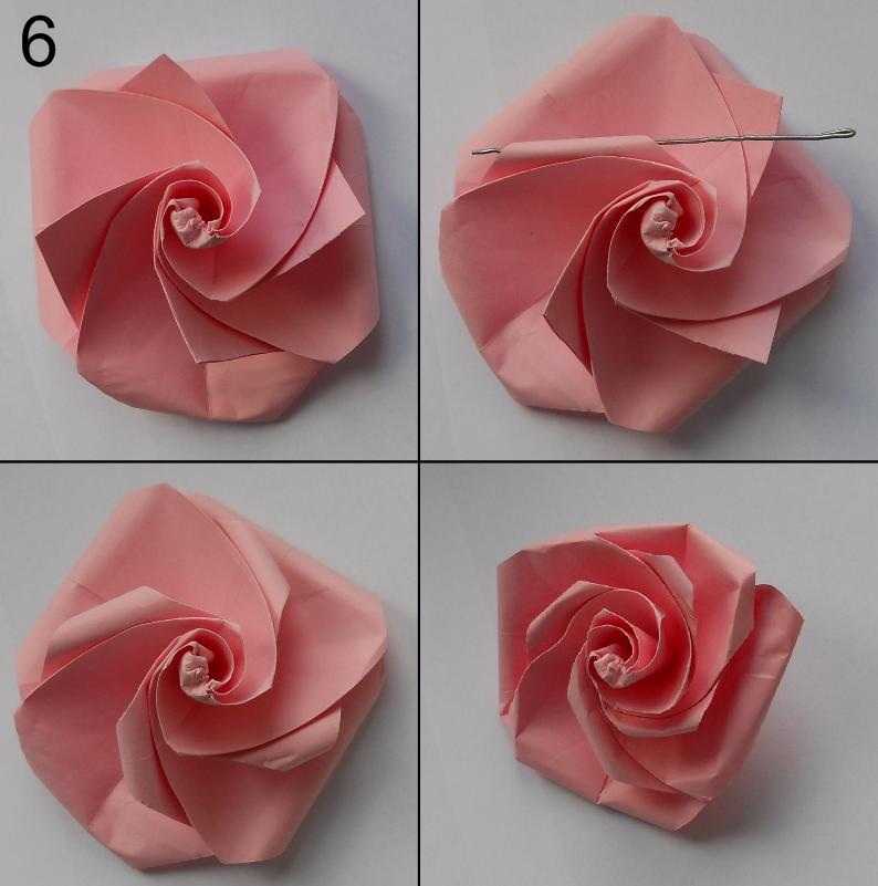 Розы из бумаги в технике оригами