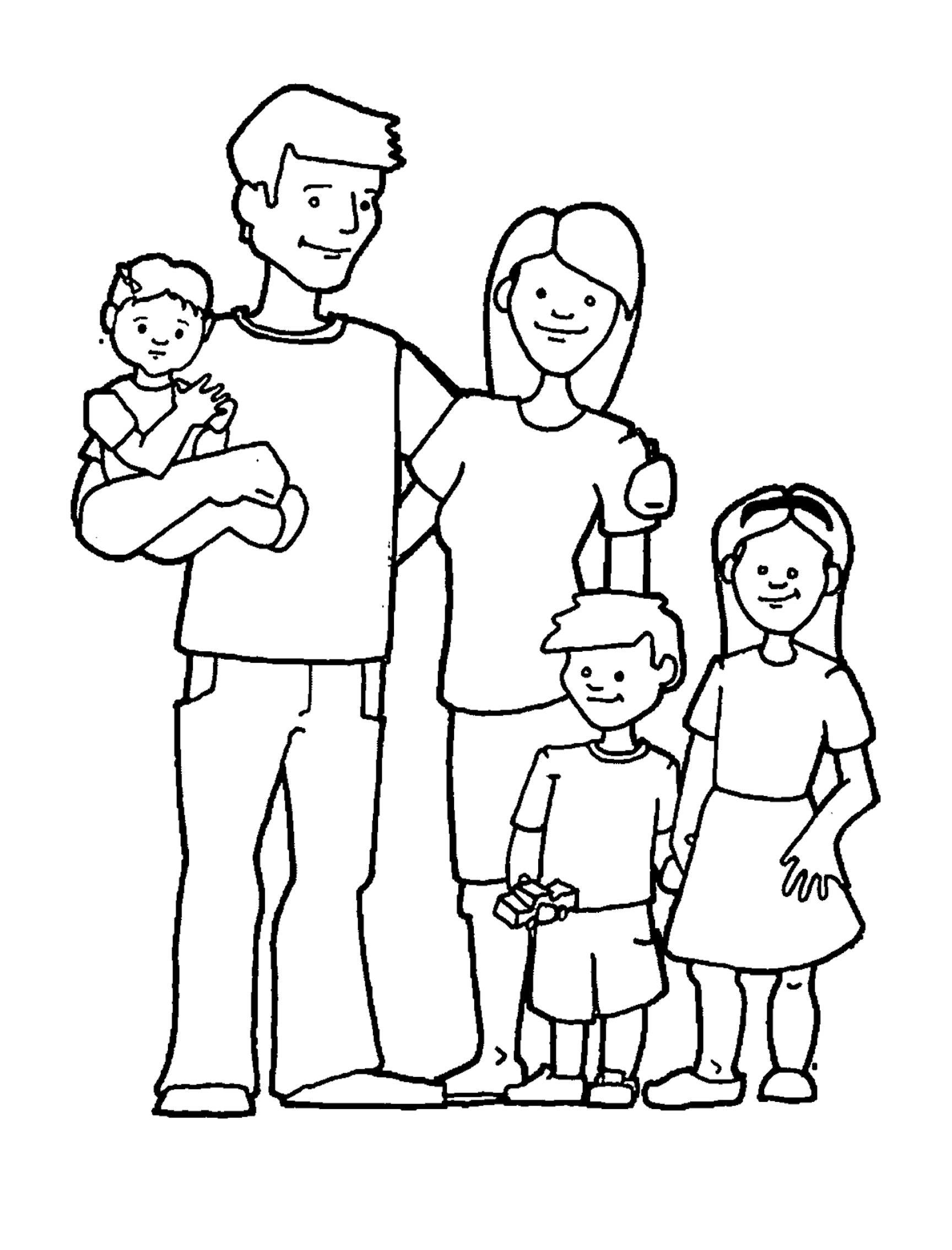 Рисунок моя семья 3 класс карандашом