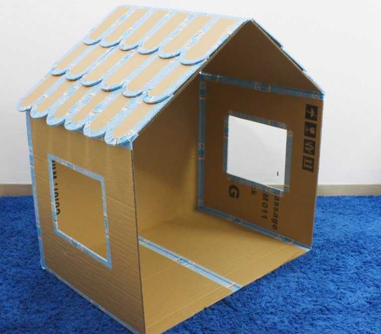 Как сделать домик из картона своими руками: пошаговая инструкция, фото