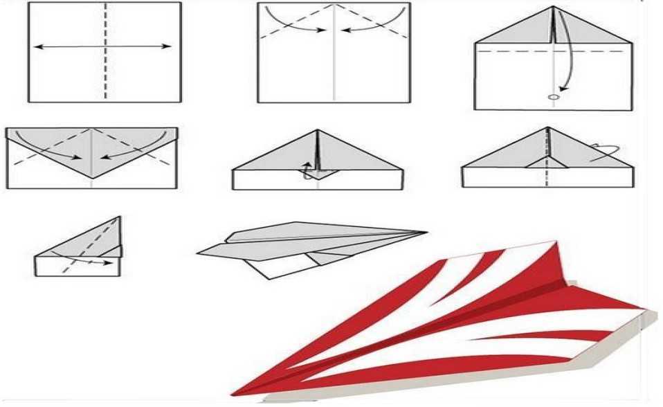 Как сделать самолетик из бумаги а4 который далеко летает и легко делается поэтапно фото пошагово