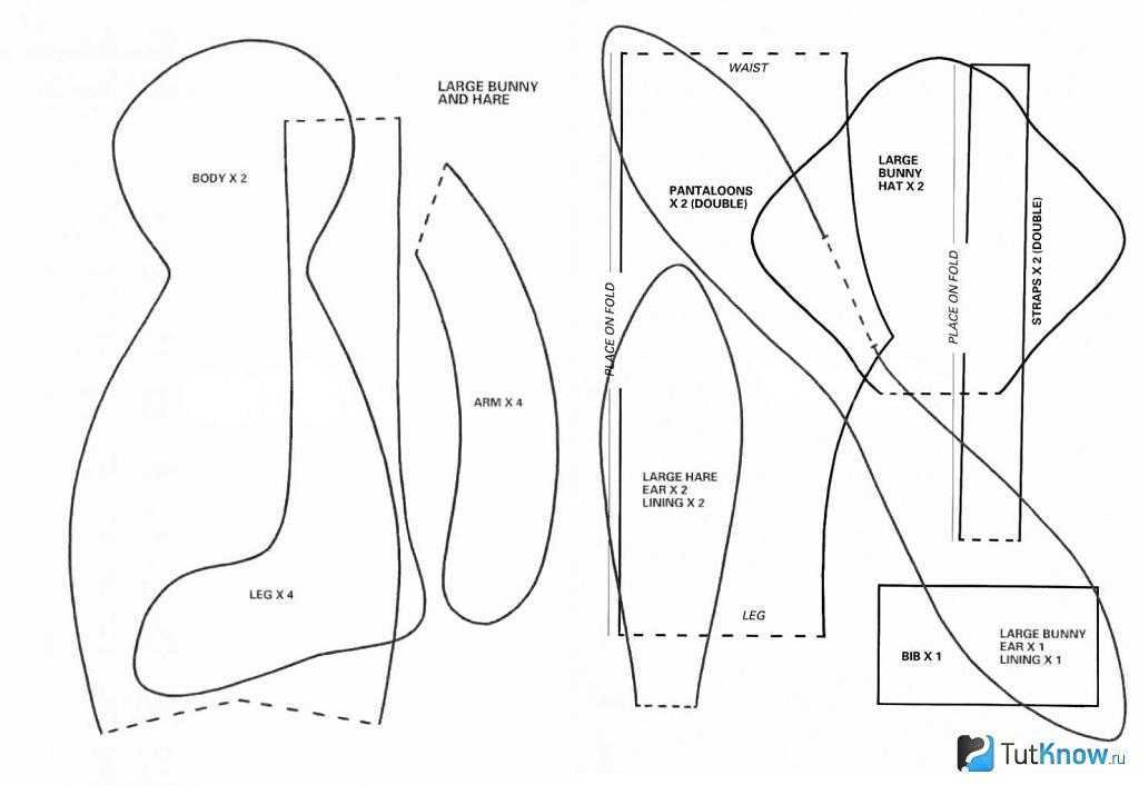 Сшить зайчика своими руками выкройка для начинающих пошагово с фото