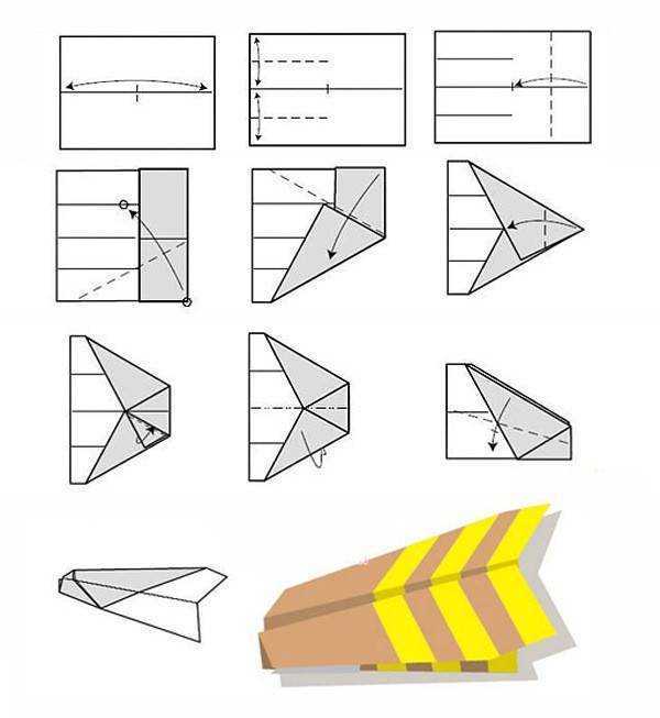 Как сделать самолетик из бумаги а4 который далеко летает и легко делается поэтапно фото пошагово