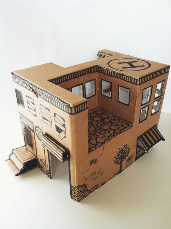 Как сделать домик из картона для ребенка. варианты.. обсуждение на liveinternet