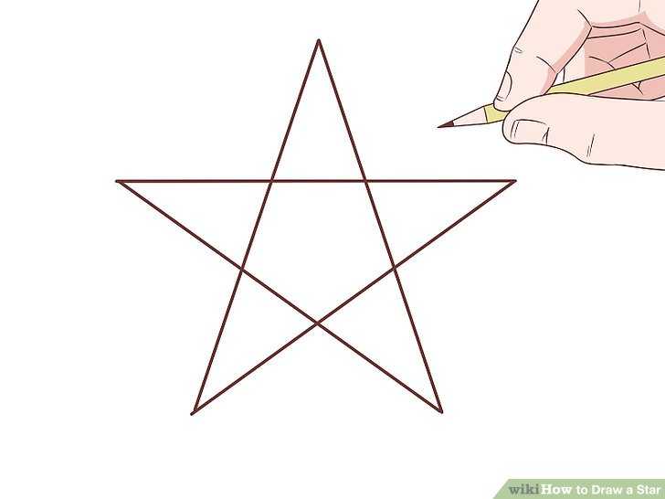 Как нарисовать пятиконечную звезду карандашом при помощи линейки и циркуля?