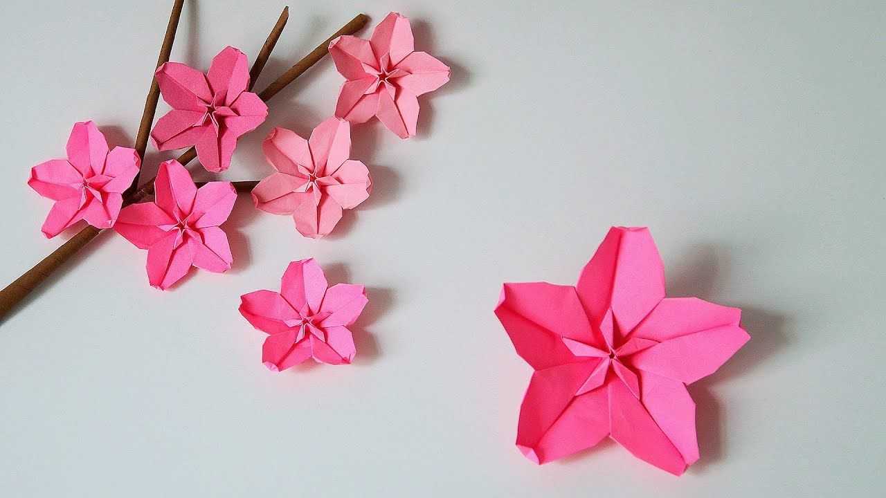 Цветы сакуры из бумаги. своими руками, пошаговые инструкции + 215 фото