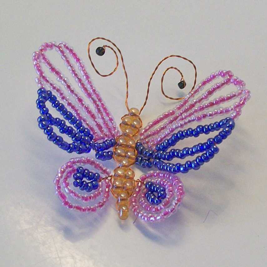 Схема плетения бабочки из бисера: мастер класс своими руками