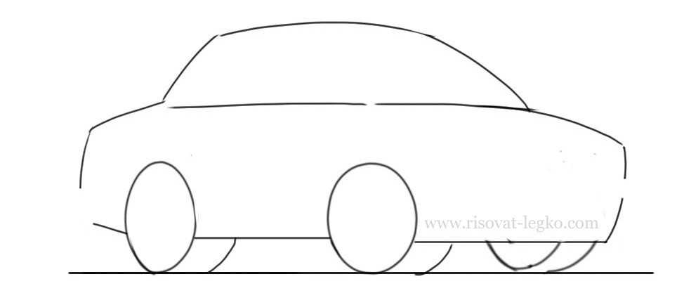 Как нарисовать машину задом легко