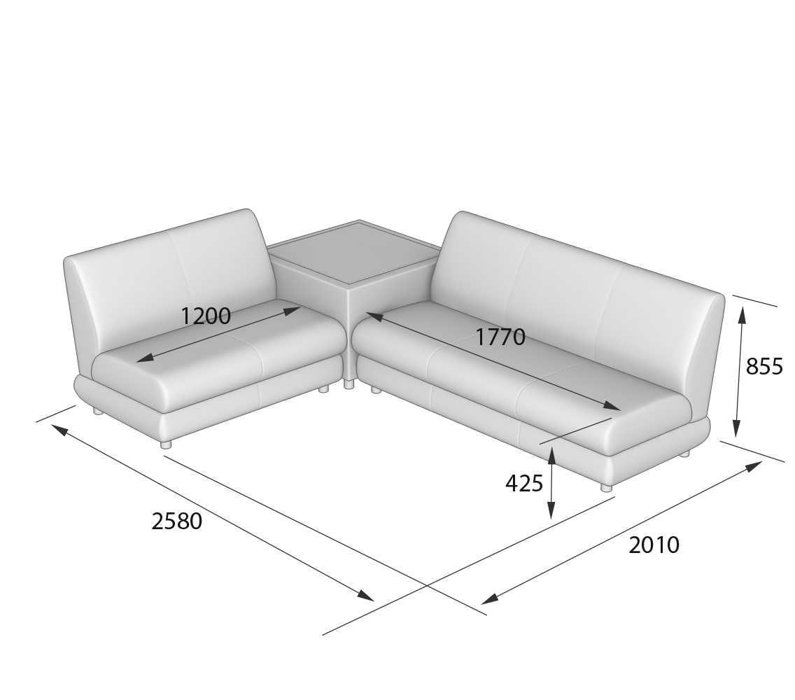 Стандартные размеры диванов в зависимости от модели изделия