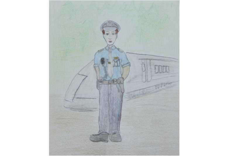 Рисунок полицейского карандашом поэтапно