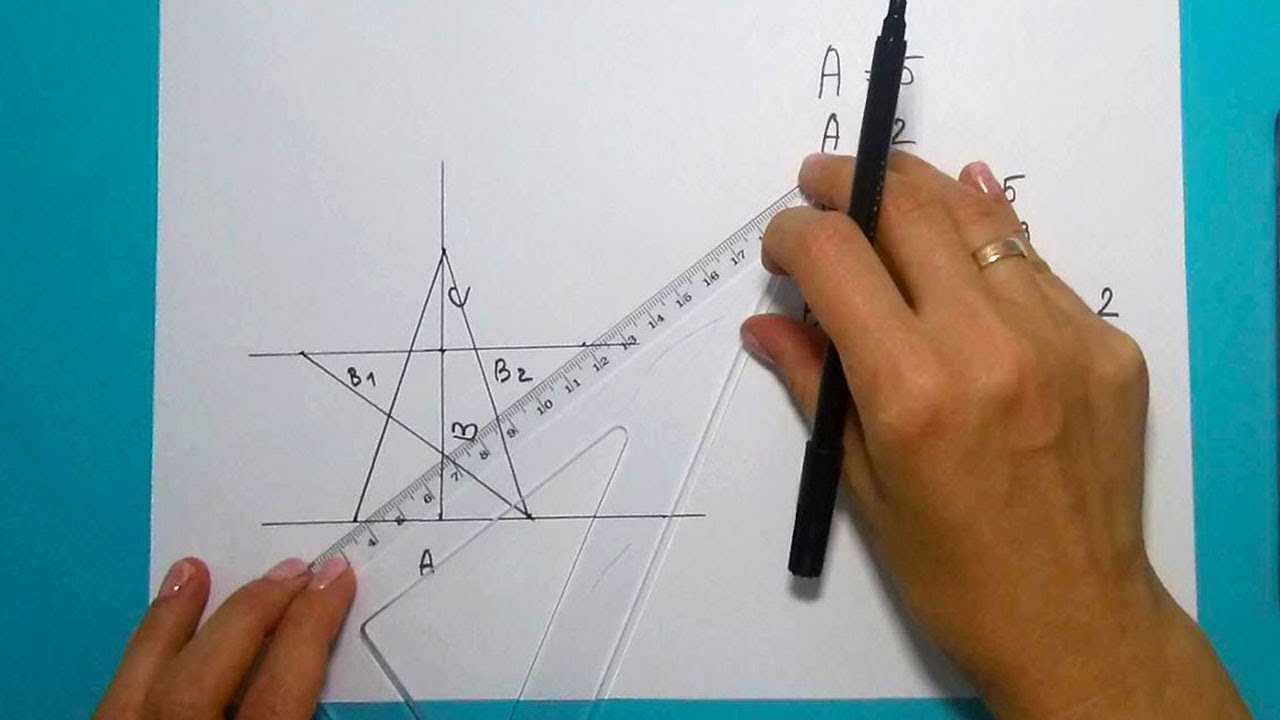 Как нарисовать пятиконечную звезду карандашом при помощи линейки и циркуля?