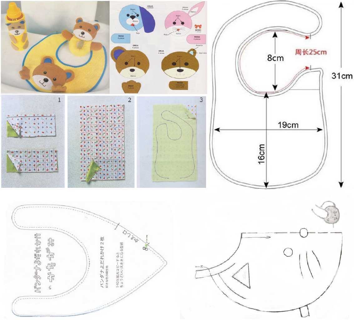 Слюнявчик детский выкройка своими руками пошагово с фото